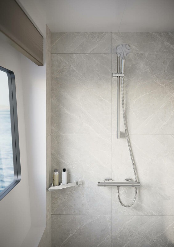 Смеситель для душа Hansgrohe Ecostat Comfort 13116700 с термостатом белый матовый