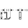 Крючок Hansgrohe WallStoris 27929670 черный матовый