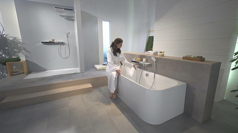 Смеситель для ванны Hansgrohe ShowerTabletSelect 13183000 с термостатом Хром