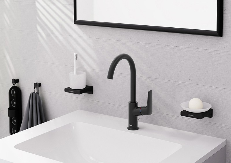 Смеситель для раковины Hansgrohe Logis 71130670 черный матовый