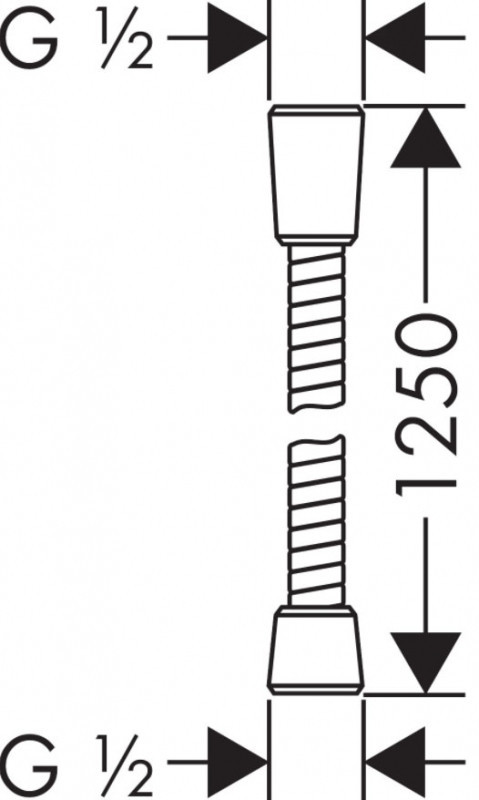 Шланг для душа Hansgrohe Sensoflex 28132000 Хром