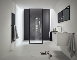 Смеситель для душа Hansgrohe ShowerSelect HighFlow 15760670 с термостатом черный матовый
