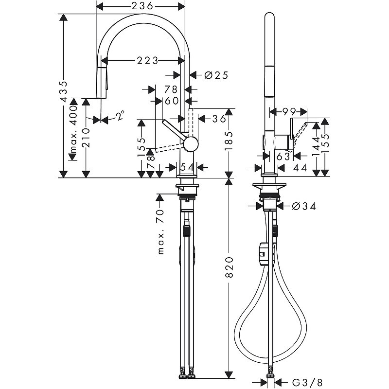 Смеситель для кухни Hansgrohe Talis M54 72800800