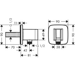 Шланговое подключение Hansgrohe FixFit Q 26887000 Хром