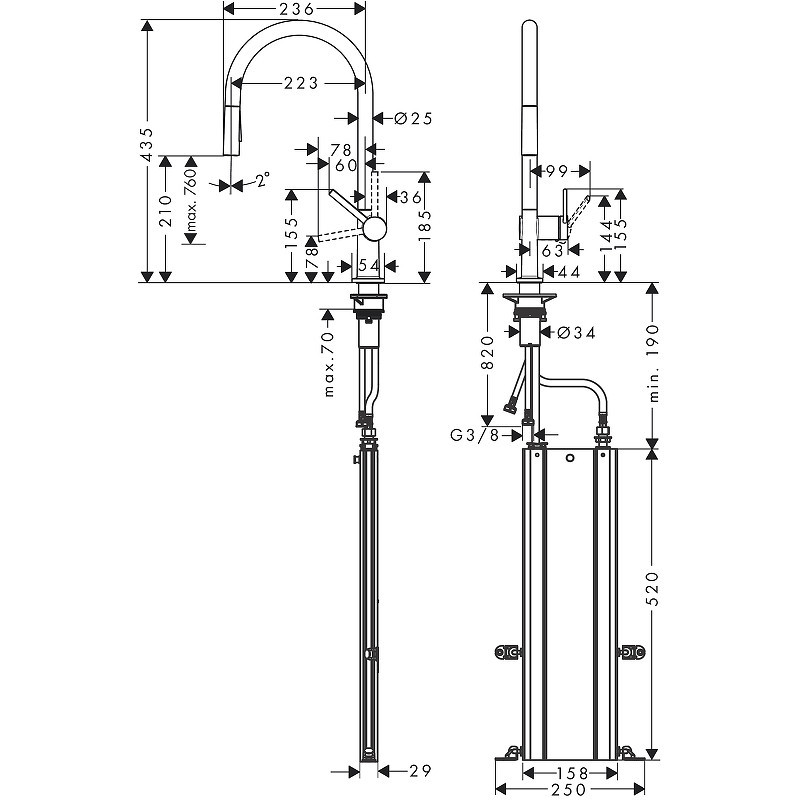 Смеситель для кухни Hansgrohe Talis M54 72801800