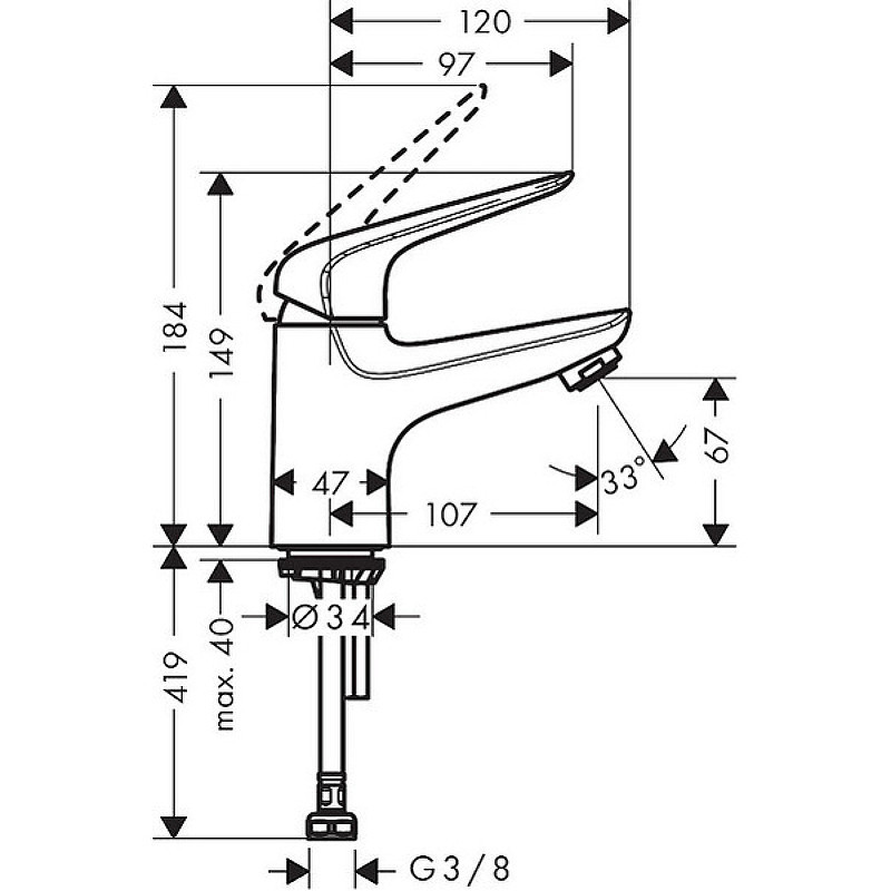 Кран для холодной воды Hansgrohe Novus 70 71050000