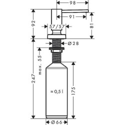 дозатор моющих средств Hansgrohe 40468000 Хром