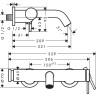 Смеситель для ванны Hansgrohe Tecturis S 73422000 Хром