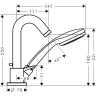 Смеситель на борт ванны Hansgrohe Logis 71310000 Хром