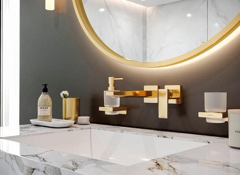 Смеситель для раковины Hansgrohe Metropol 32526990 Полированное золото