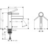 Смеситель для раковины Hansgrohe Finoris 76023670 черный матовый
