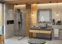 Смеситель для душа Hansgrohe ShowerSelect 15763670 с термостатом черный матовый
