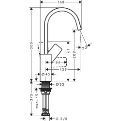 Смеситель для раковины Hansgrohe Vivenis 75032700 белый матовый