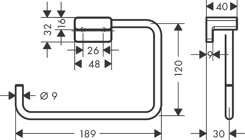 Кольцо для полотенец Hansgrohe AddStoris 41754990 Полированное золото