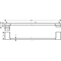 Полотенцедержатель Hansgrohe AddStoris 41747670 черный матовый