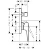 Смеситель для душа Hansgrohe Metropol 32545340 Шлифованный черный хром