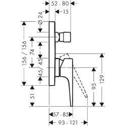 Смеситель для душа Hansgrohe Metropol 32545340 Шлифованный черный хром