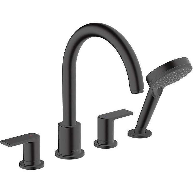 Смеситель на борт ванны Hansgrohe Set HG Vernis Shape 71459670S черный матовый