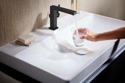 Смеситель для раковины Hansgrohe Tecturis E 73020670 черный матовый