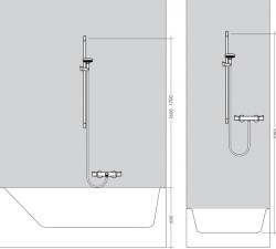 Душевая штанга Hansgrohe Unica S Puro 28631700 белый матовый