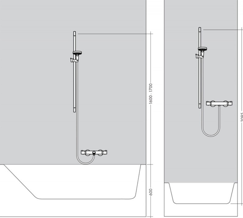 Душевая штанга Hansgrohe Unica S Puro 28631700 белый матовый