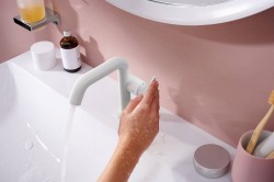 Смеситель для раковины Hansgrohe Tecturis S 73320700 белый матовый