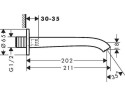 Излив для смесителя Hansgrohe Vivenis 75410670 черный матовый