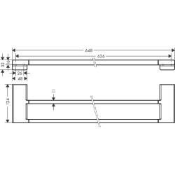 Полотенцедержатель Hansgrohe AddStoris 41743000 двойной Хром